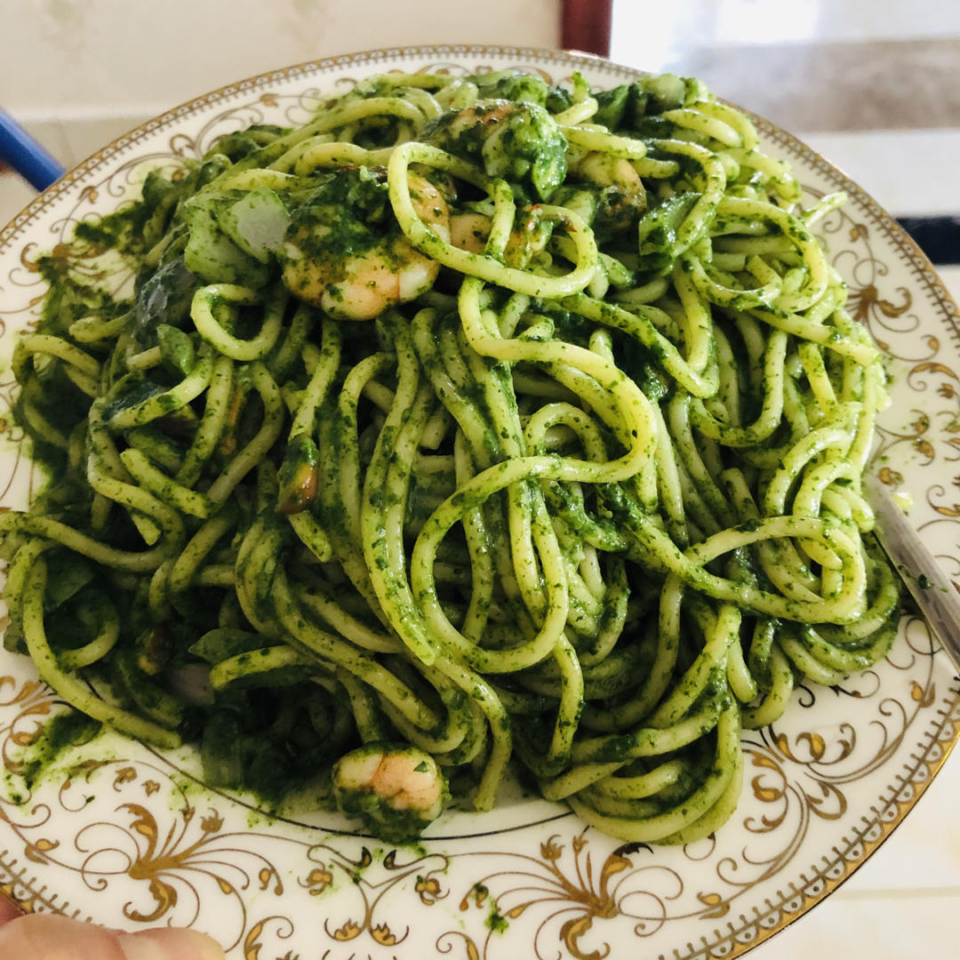 健康低卡吃意面——菠菜意大利面