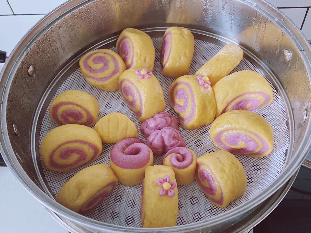 颜值担当：紫薯双色馒头