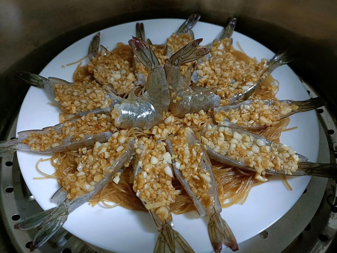 详细版蒜蓉粉丝开边虾