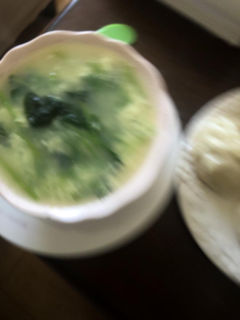 鲜蛋花菠菜汤