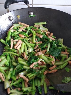 苔菜炒肉的做法 步骤7