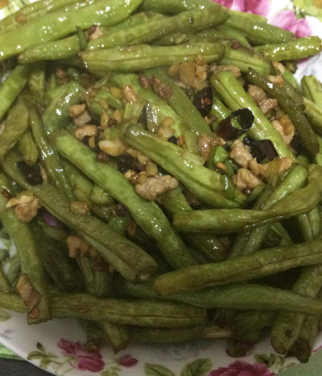 蓉_ew58做的乾煸芸豆 dry fry bean乾煸芸豆 dry fry bean視頻菜譜