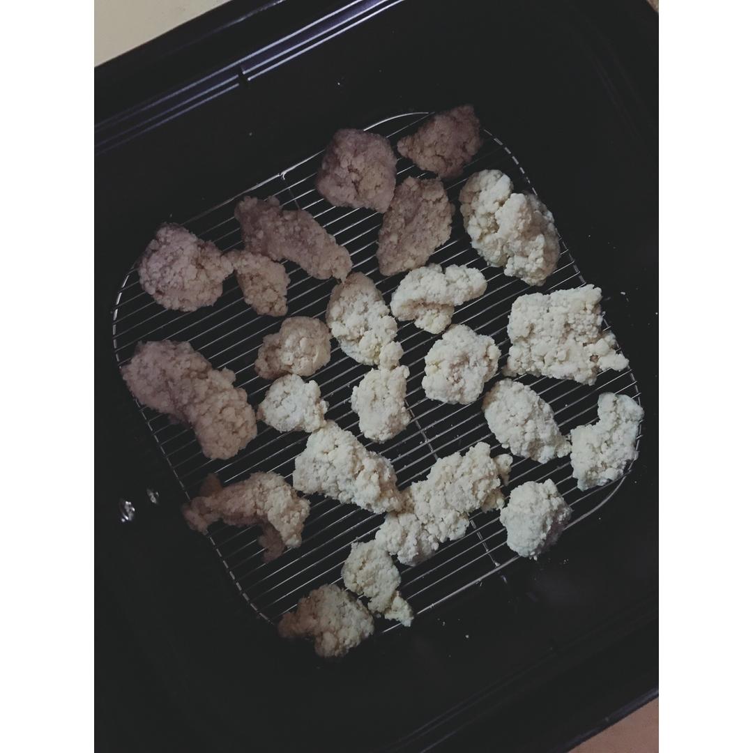 空气炸锅の速冻鸡米花