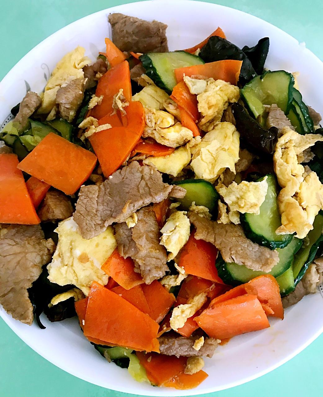 称心如奕刘小乖做的木须肉