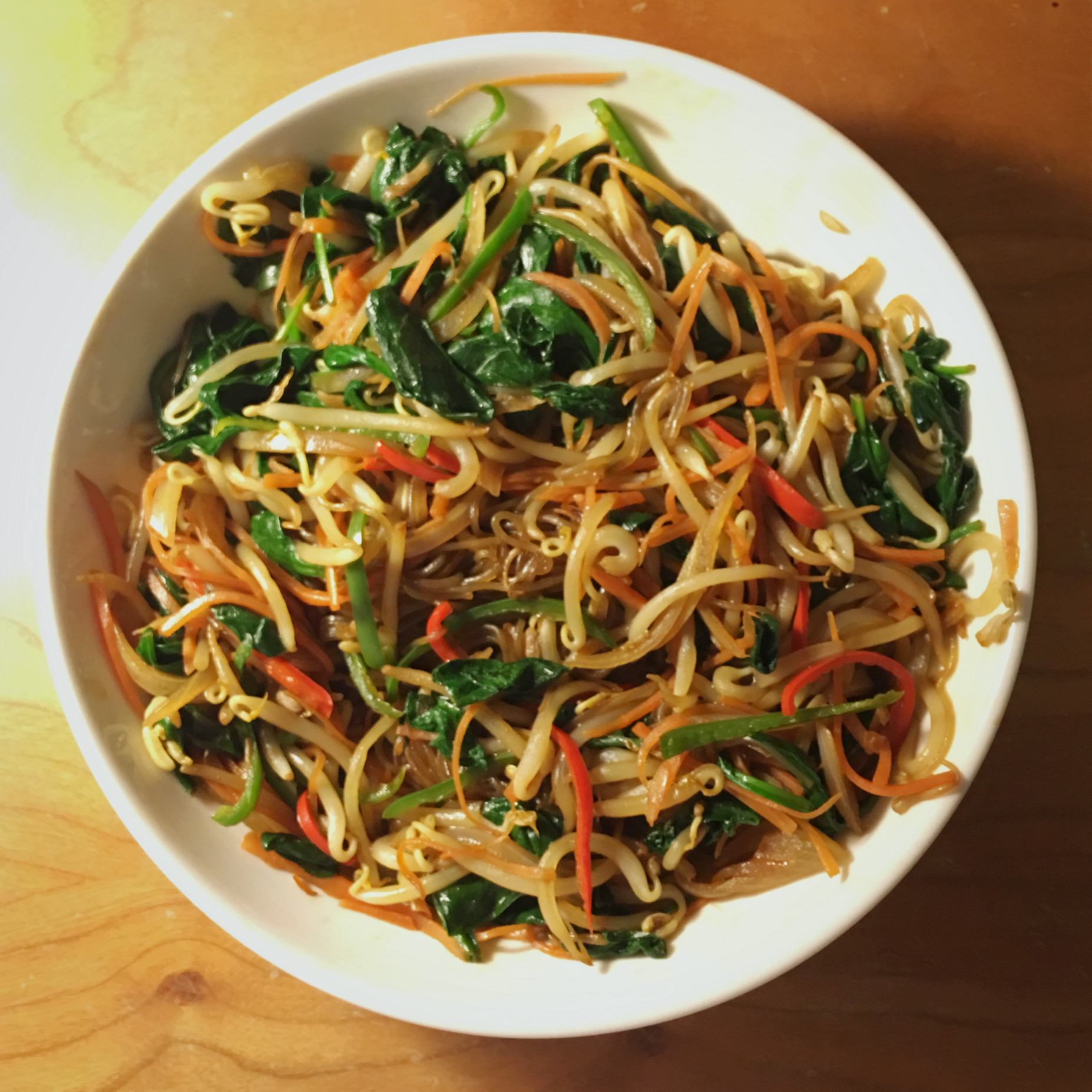 韩式粉丝炒杂菜 Korean Style Glass Noodles with Vegetables