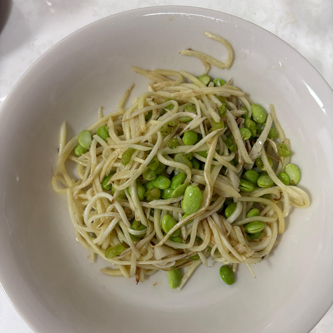茭白炒毛豆
