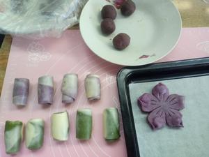 桃花酥-梅花、菊花切法的做法 步骤8
