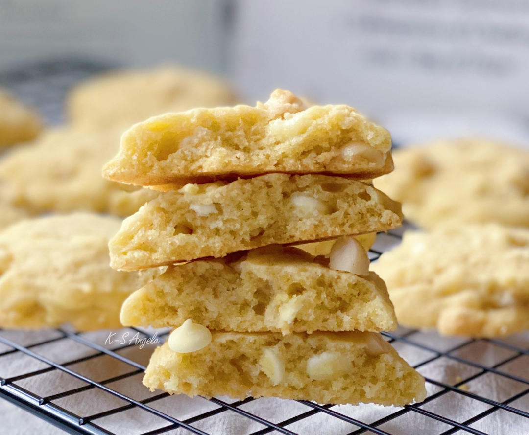 白巧克力夏威夷坚果软曲奇white chocolate and macadamia cookies