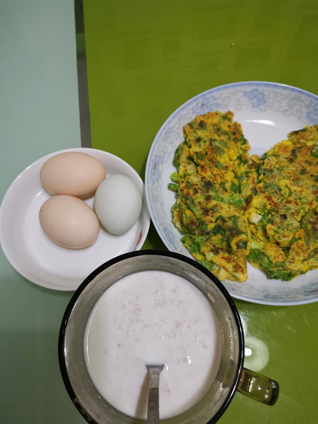菠菜鸡蛋饼