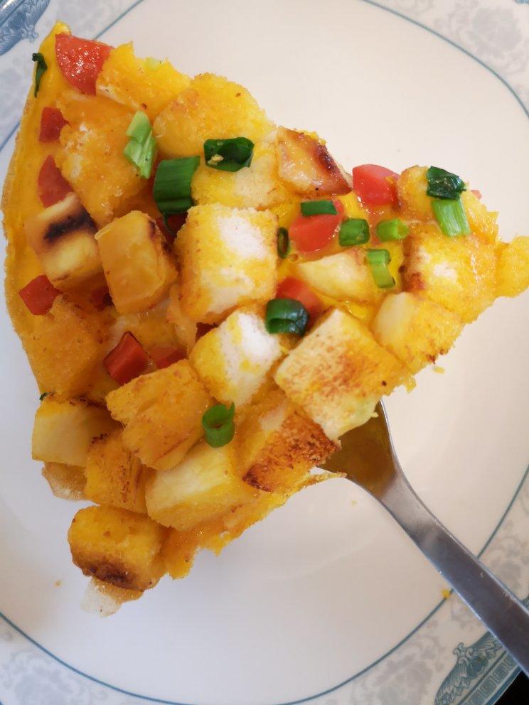 鸡蛋火腿芦笋煎馒头