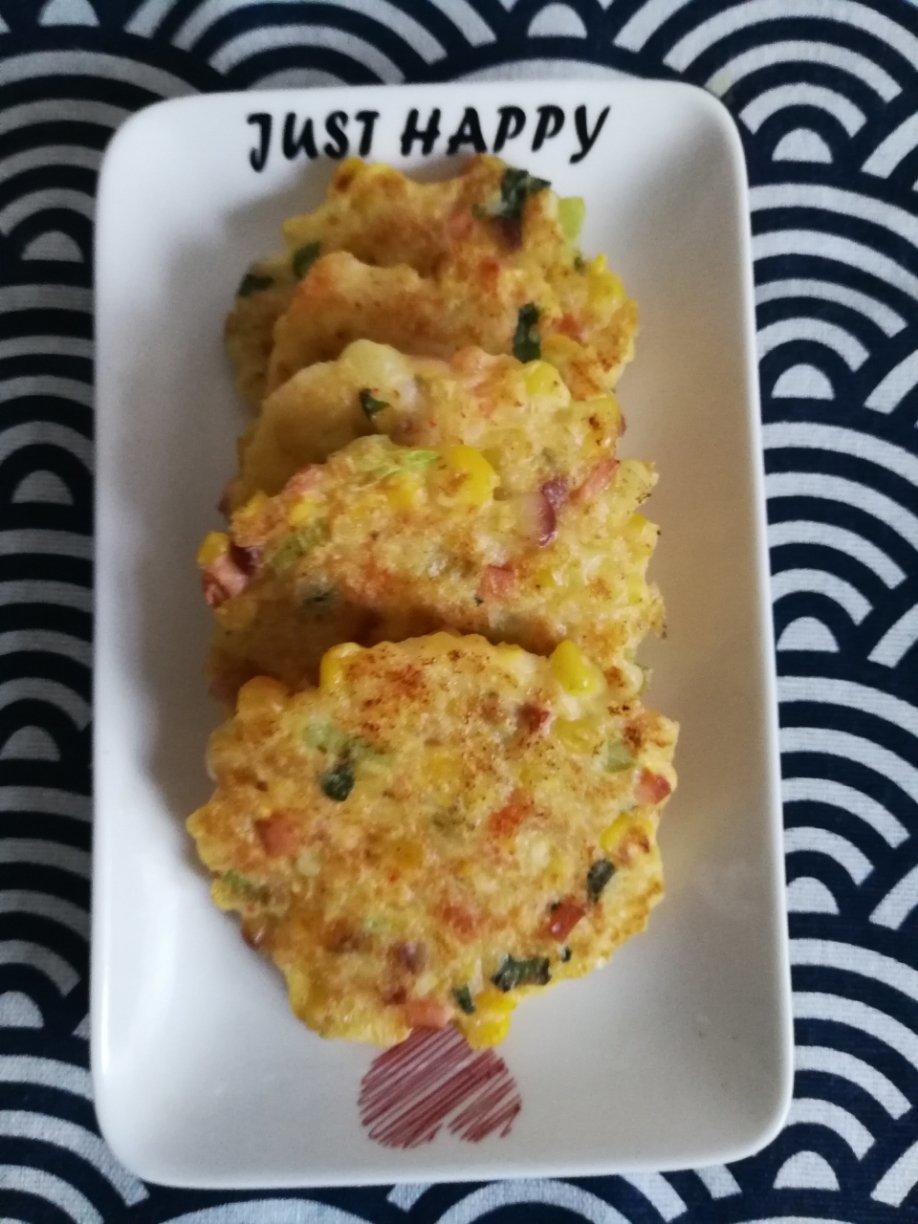 有颜值还健康的玉米虾饼，做法简单又好吃，一学就会