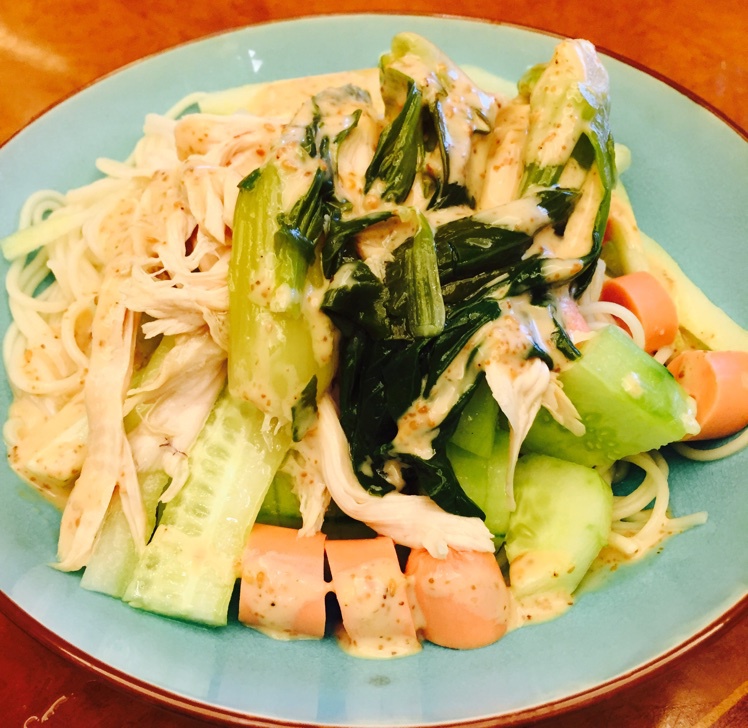 【丘比美食】芝麻鸡丝凉面