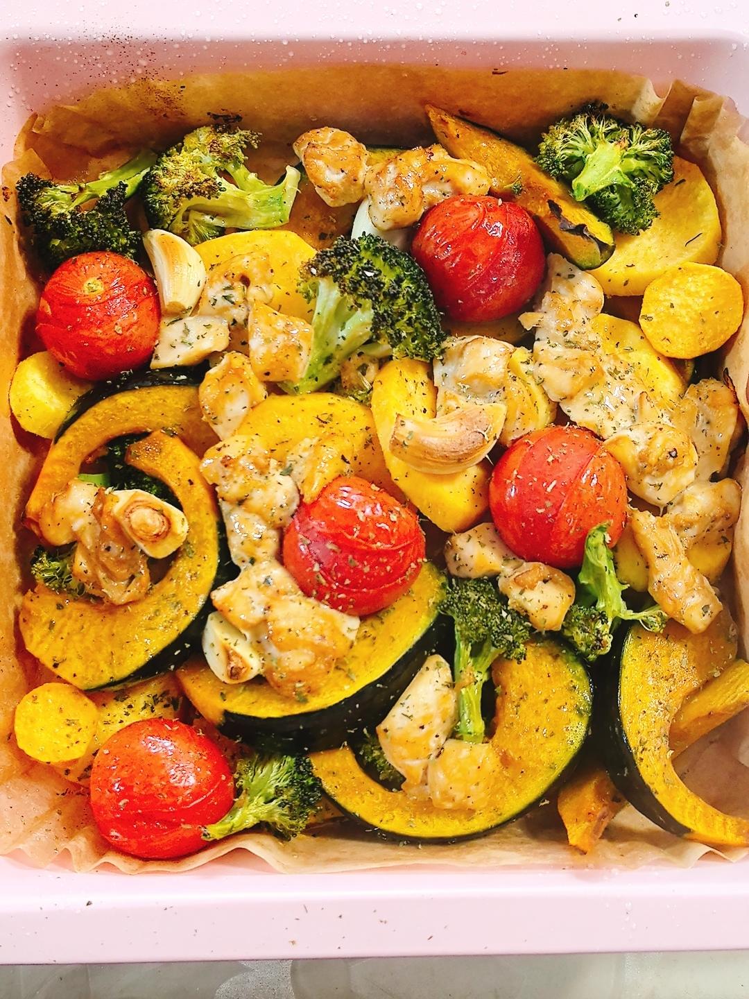 🔥好吃不胖的减肥餐‼️低脂时蔬烤鸡胸肉‼️