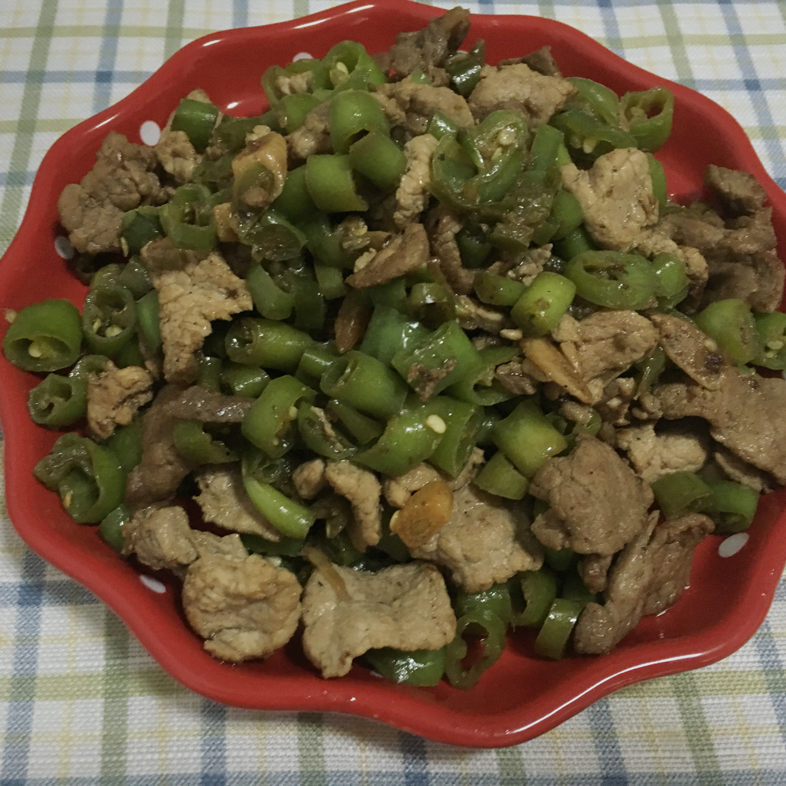 尖椒炒肉