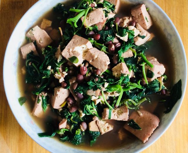 红豆豆腐汤~无油无糖版的做法