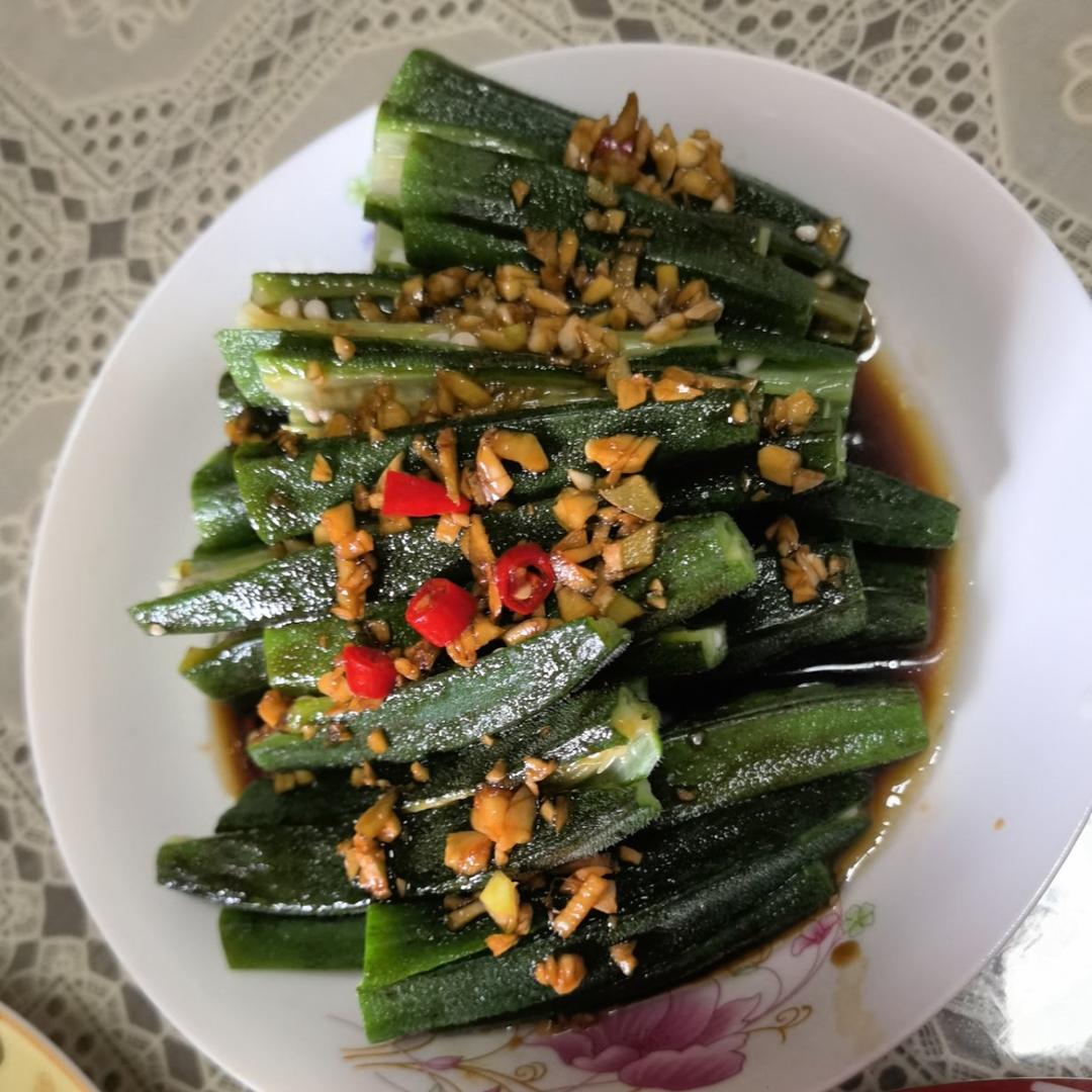 夏日凉拌小秋葵