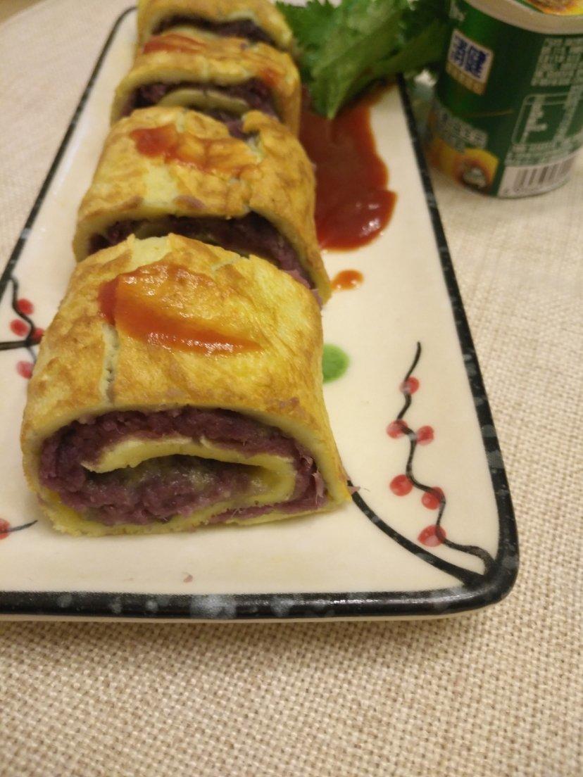 紫薯鸡蛋卷