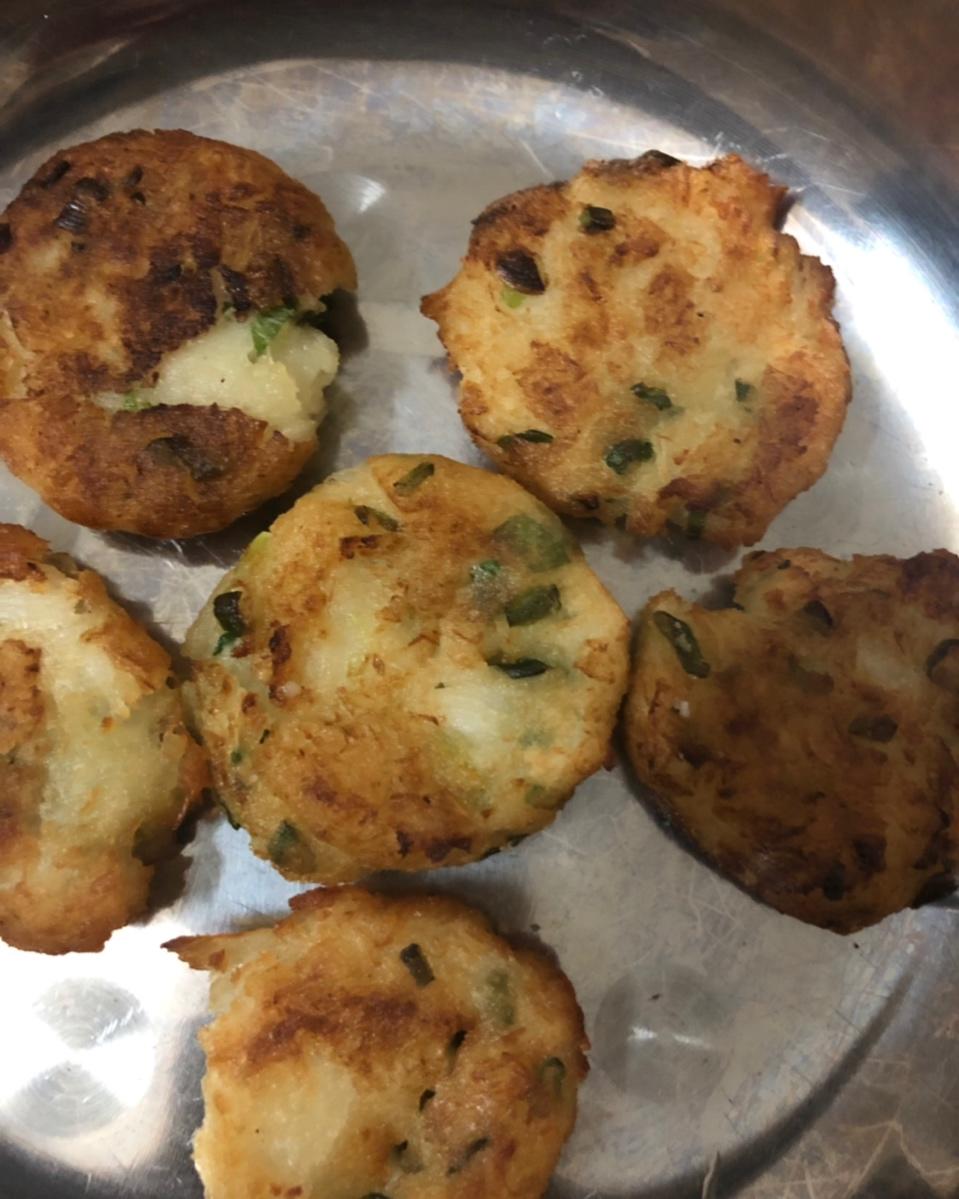 早餐山药葱花饼