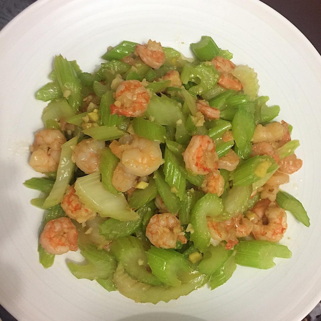 西芹炒虾仁