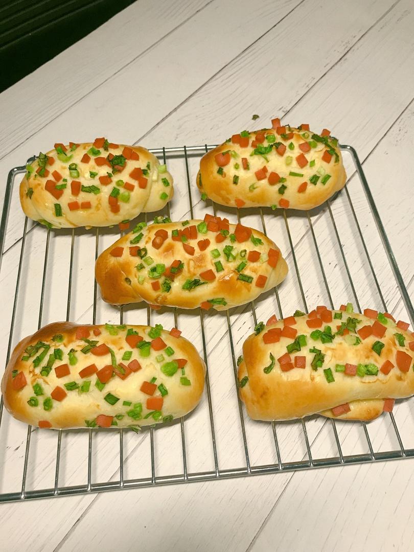 香葱火腿肉松面包