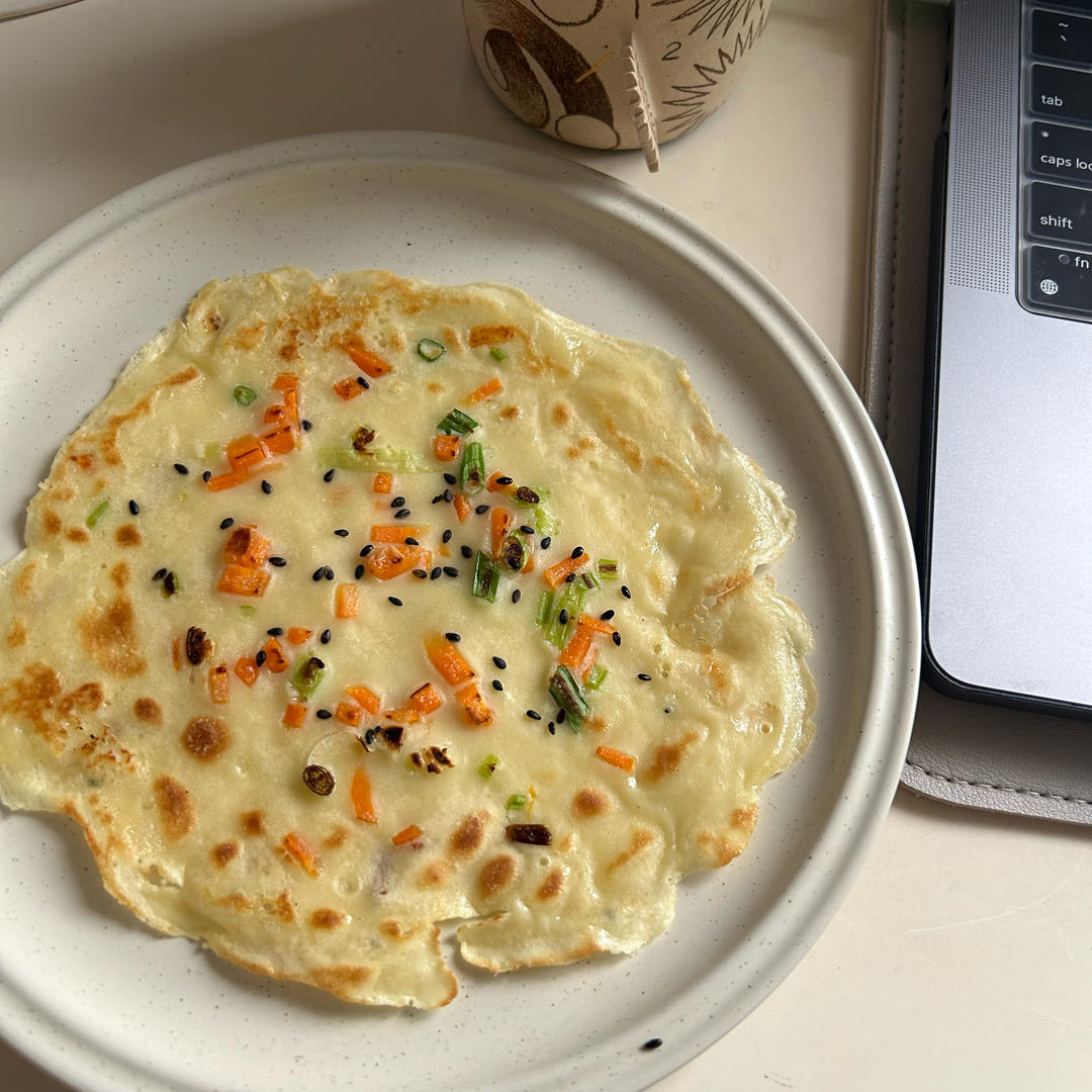 简单快手蔬菜鸡蛋煎饼