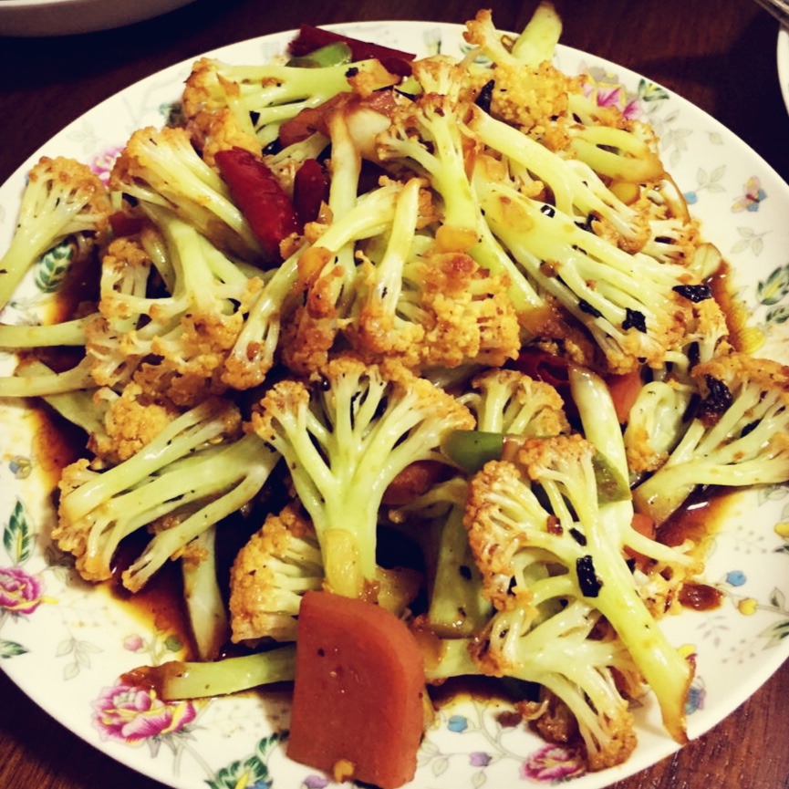 很“浪费”米饭的家常菜之一-------干锅菜花