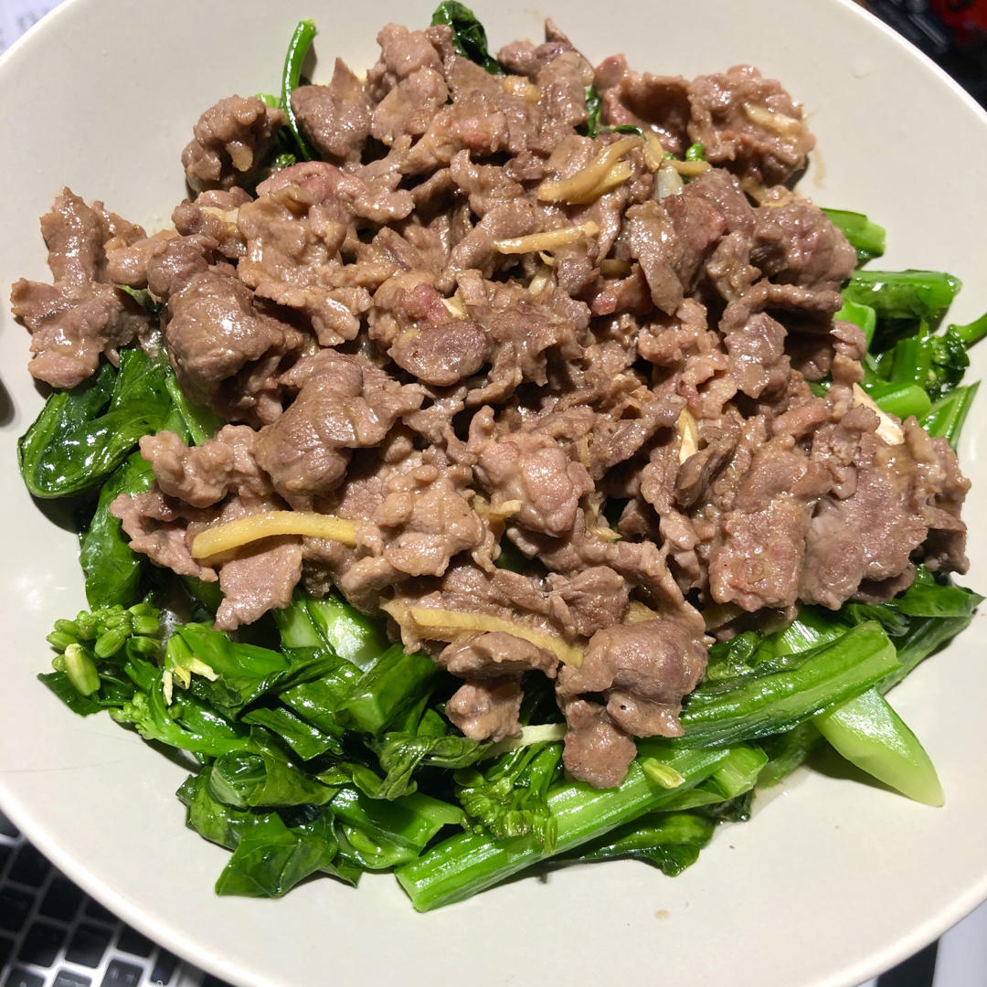 芥兰炒牛肉