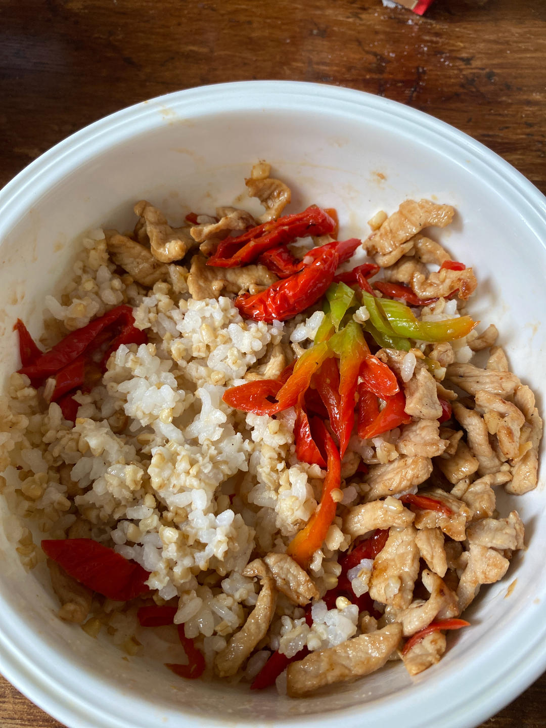 不放盐的小辣椒炒里脊肉吃三碗大米饭嘎嘎香