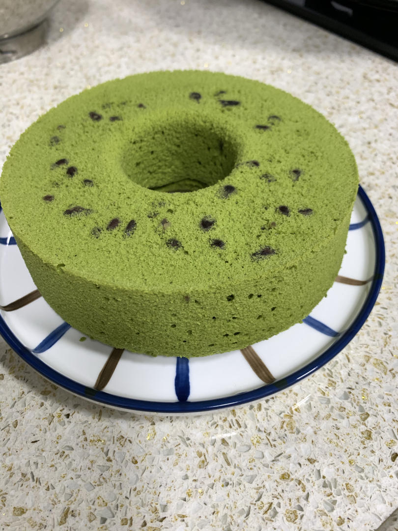 细腻绵软抹茶红豆戚风【附蜜红豆分布均匀小技巧】