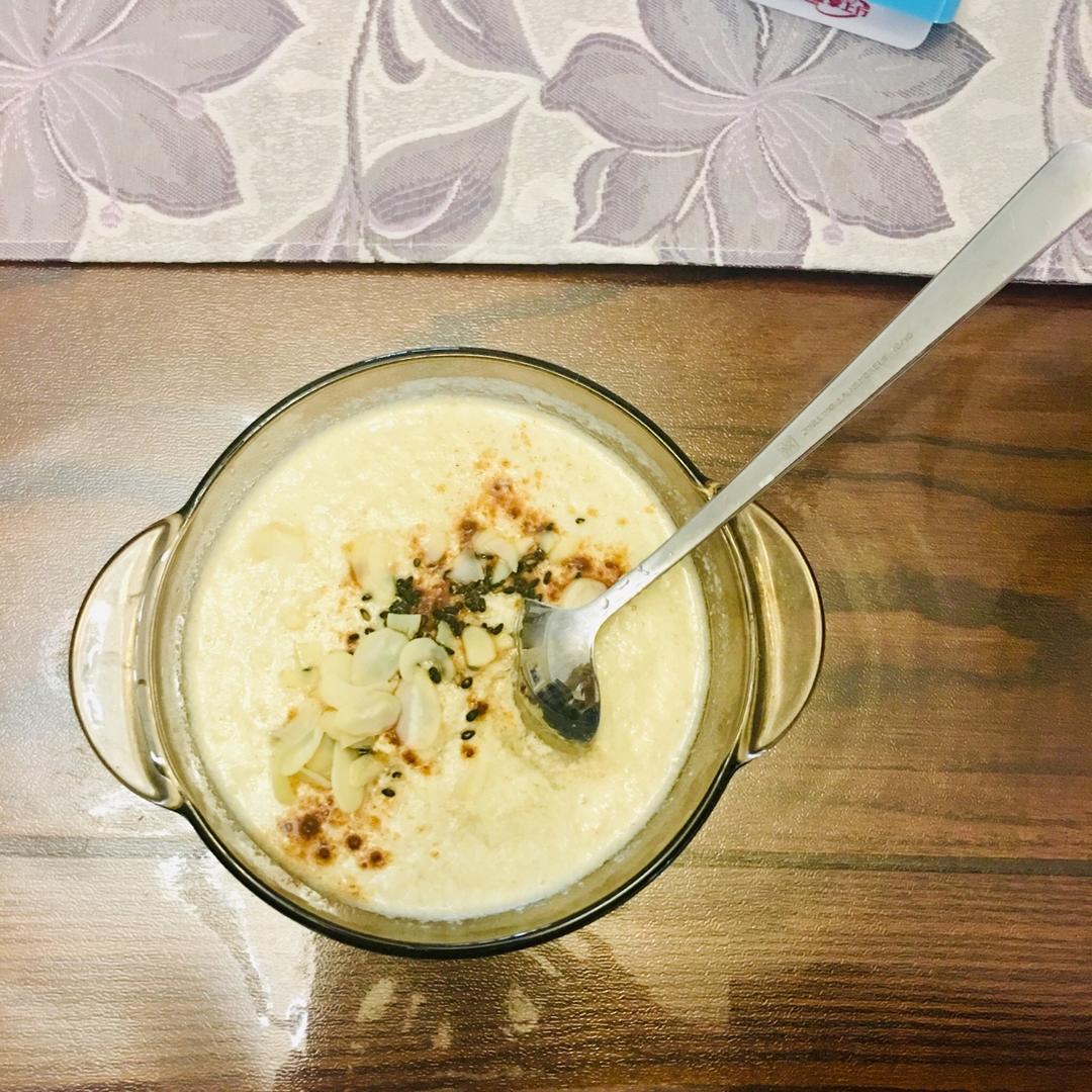 醪糟牛奶麦片炖苹果粥【健康饮品】