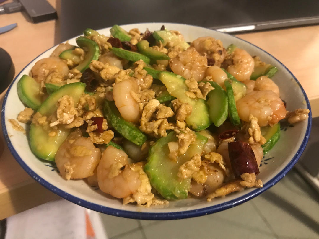 西葫芦炒虾仁