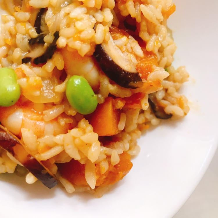 美味到不行的南瓜饭