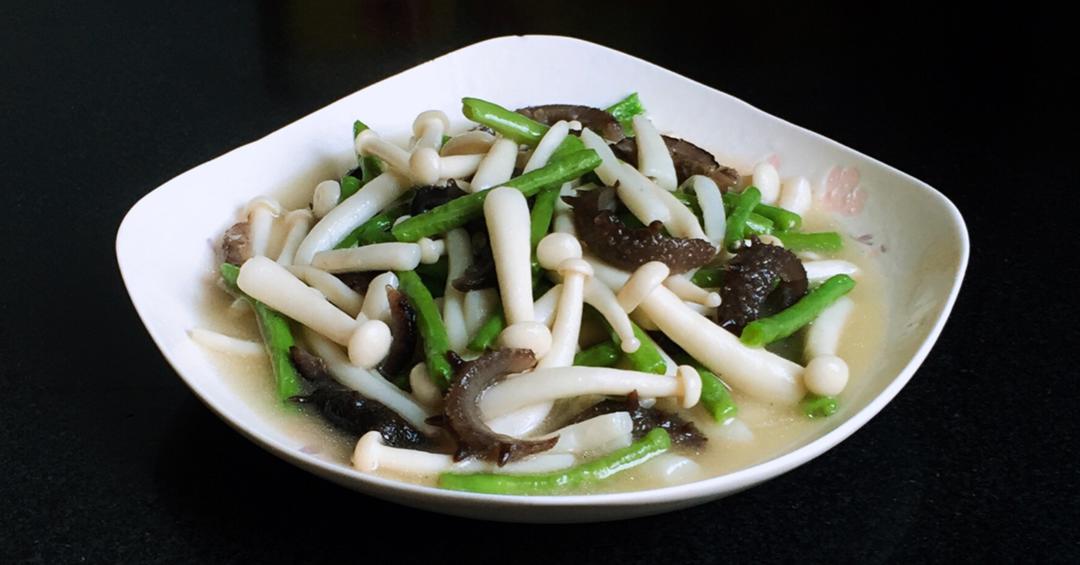 白玉菇豇豆炒海参