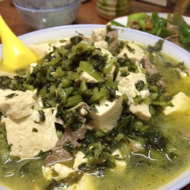 雪菜炖老豆腐