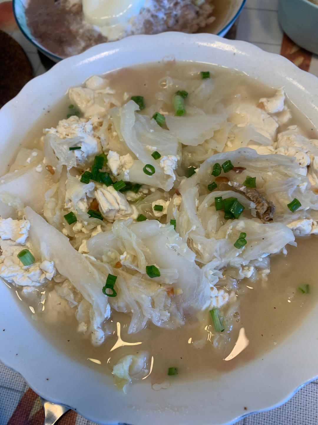 老豆腐炖白菜
