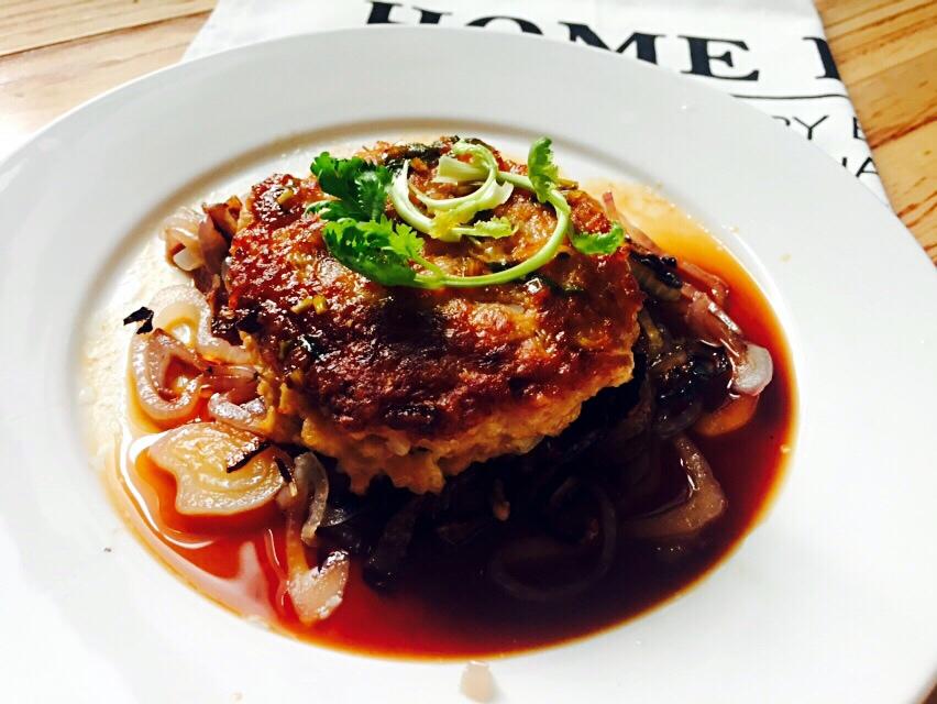 fishoo做的日式汉堡肉 附最快手百搭日式红酒酱汁