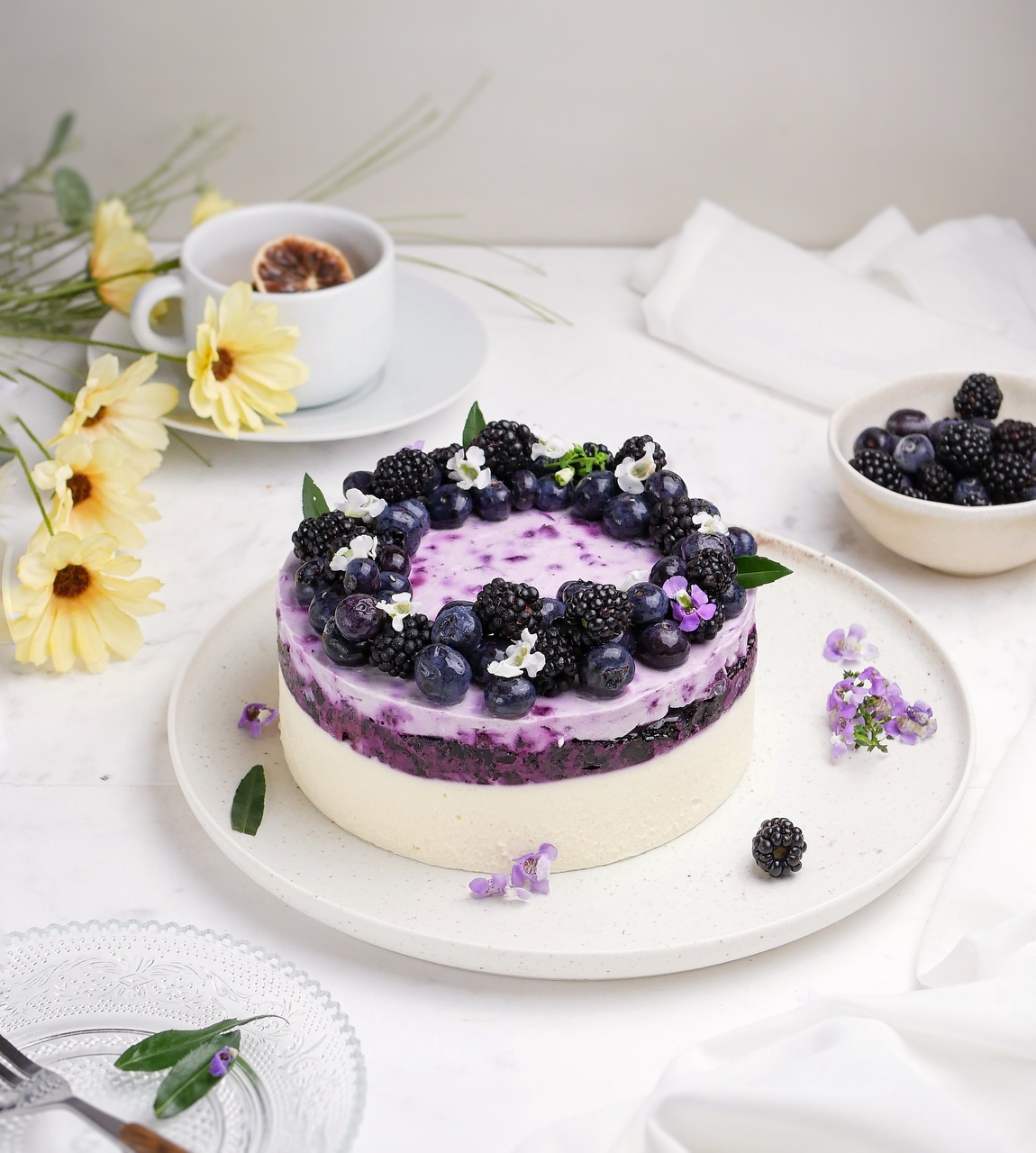 蓝莓芝士蛋糕（Cookingtree的配方）