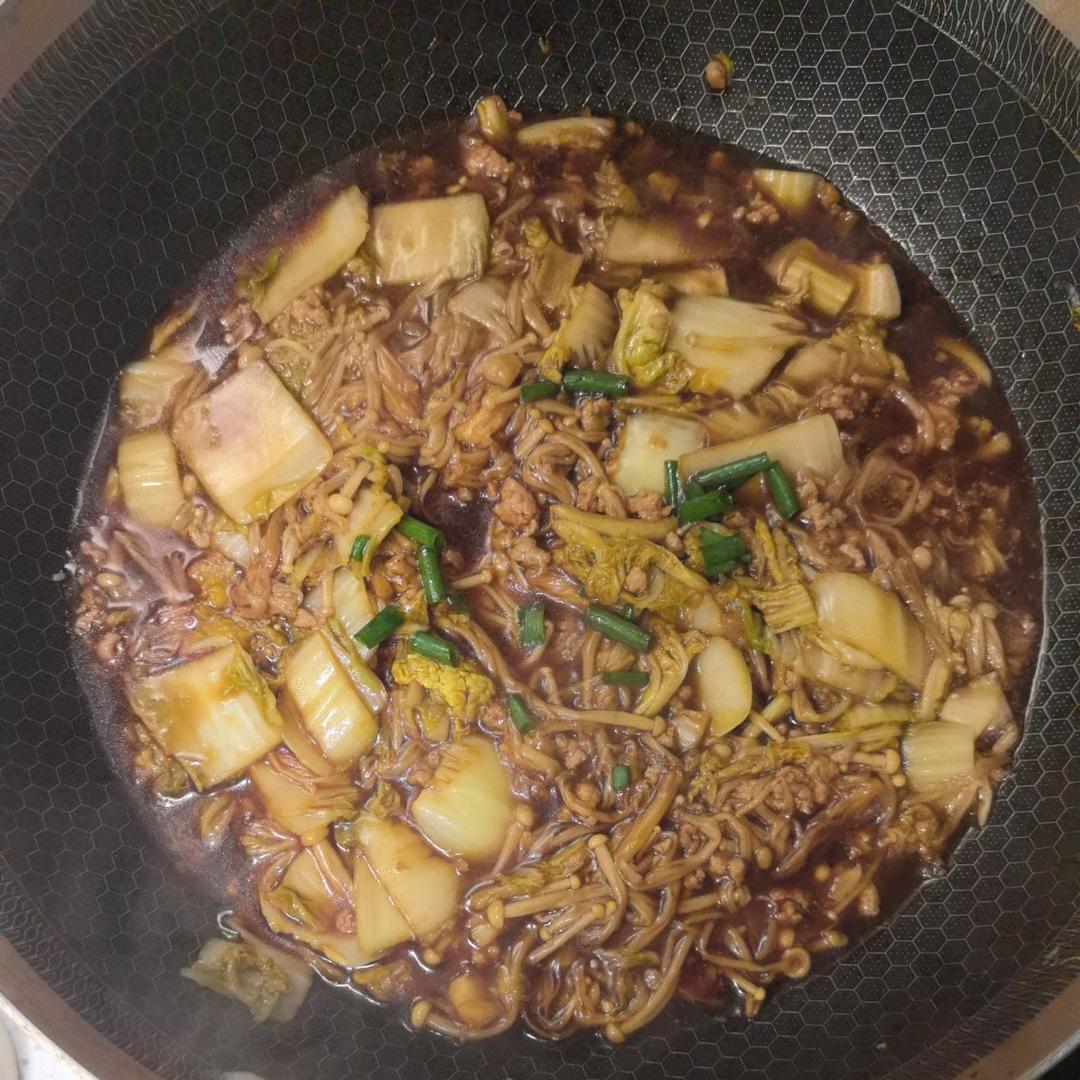 金针菇肉沫娃娃菜