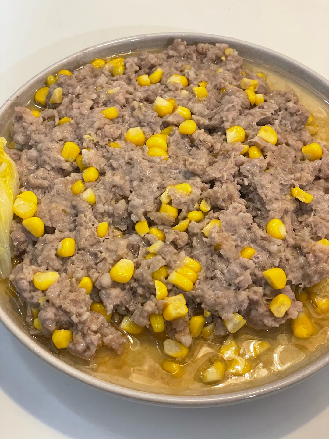 玉米蒸肉饼