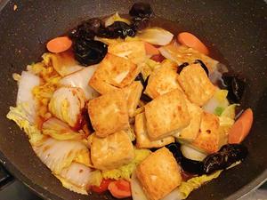 ✨无敌下饭❗️好吃到哭的白菜火腿豆腐煲的做法 步骤10