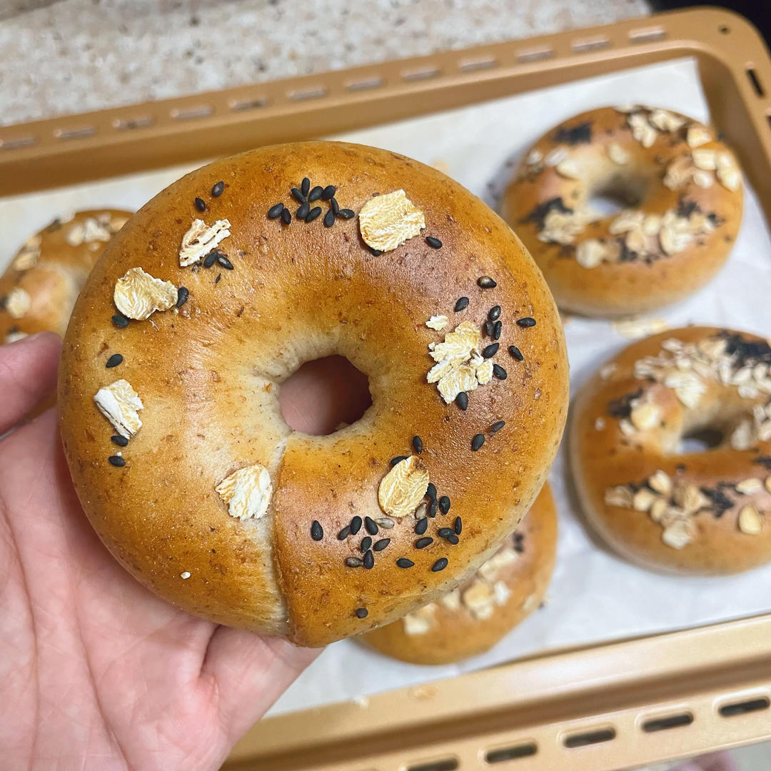 全麦贝果，低糖无油