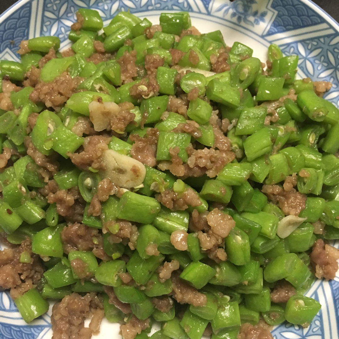 肉沫豆角下饭菜
