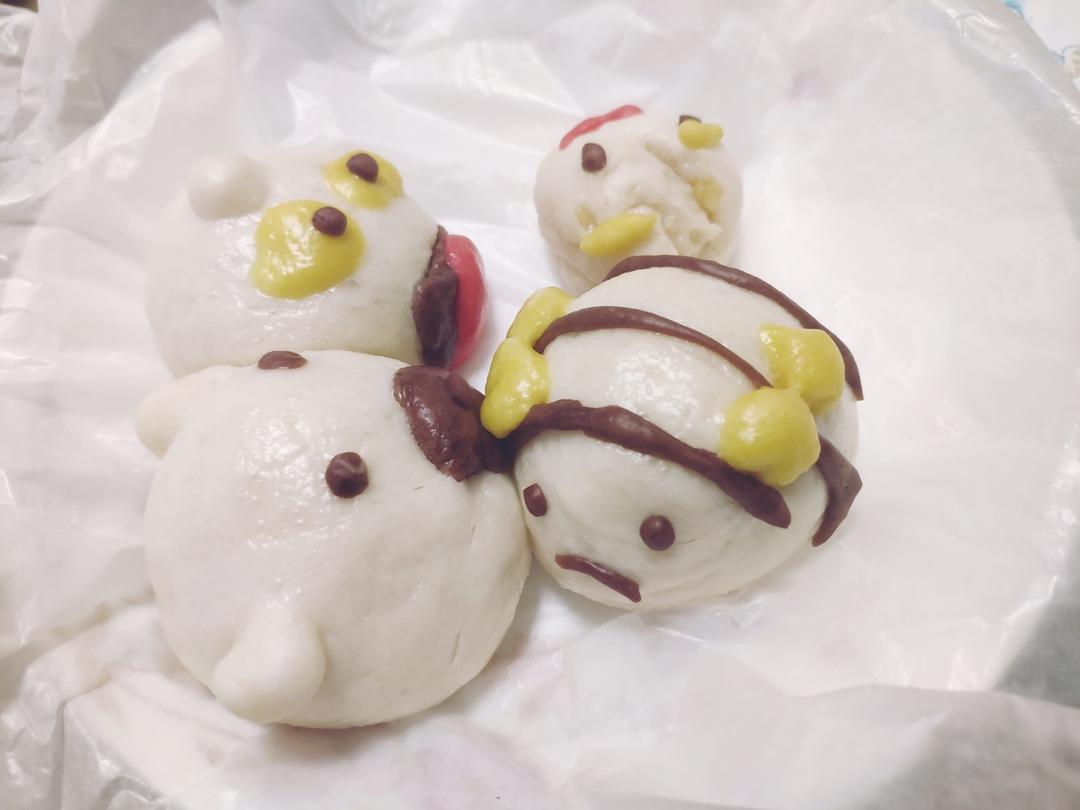 超可爱小蜜蜂馒头