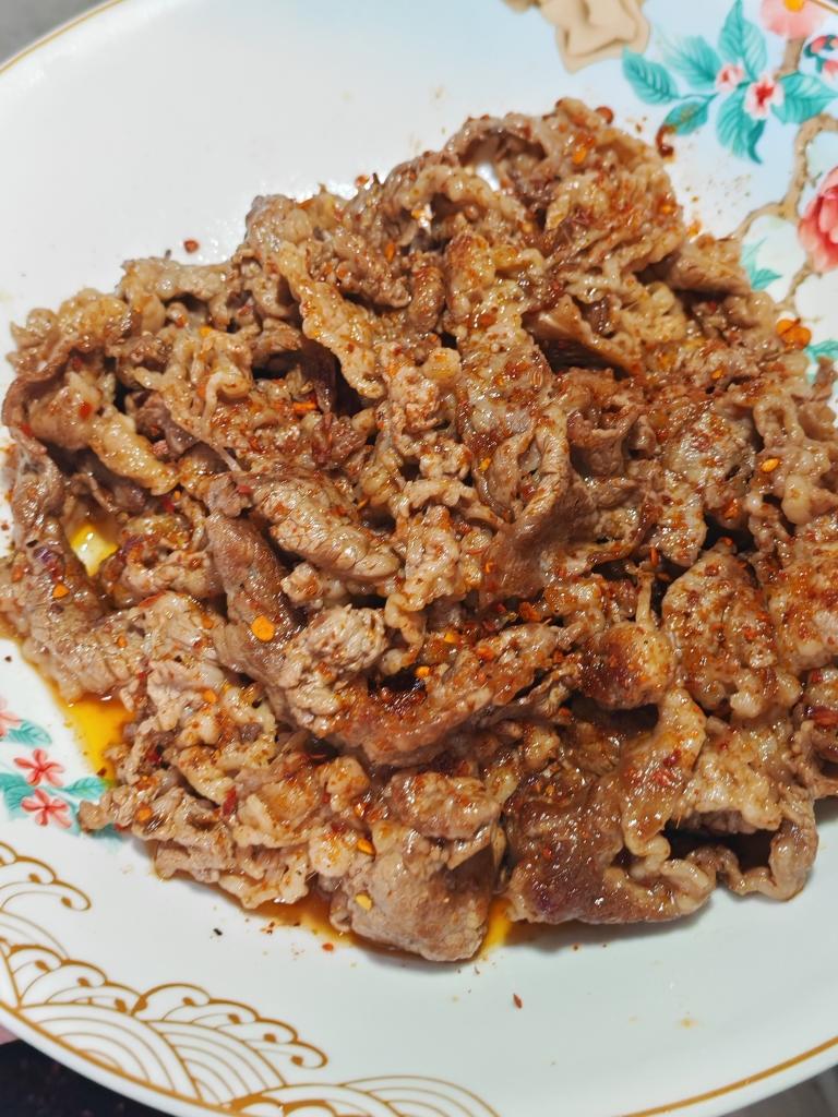 香煎山姆牛霖肉片