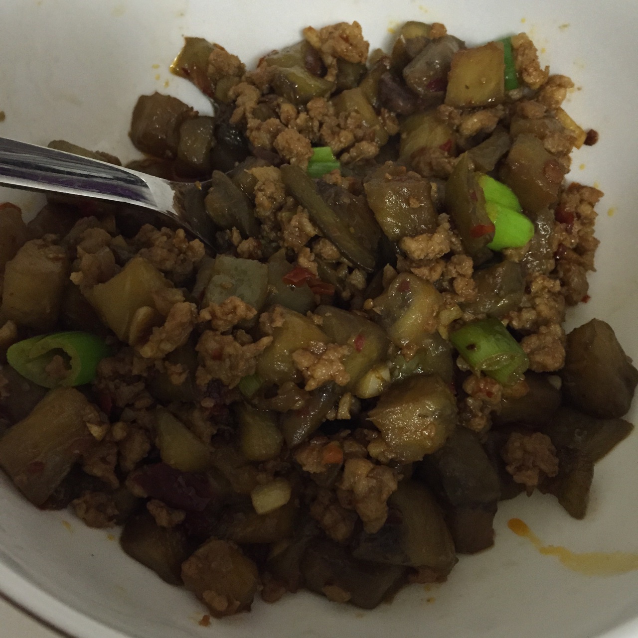 酱香肉末烧茄子