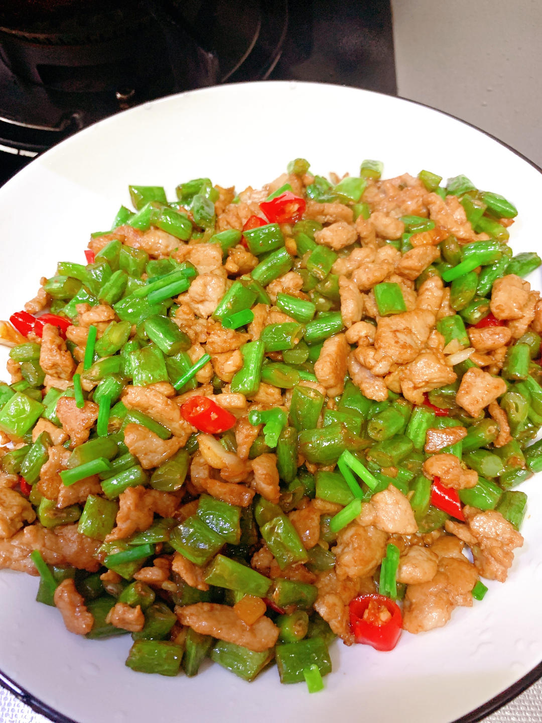 肉沫豆角下饭菜