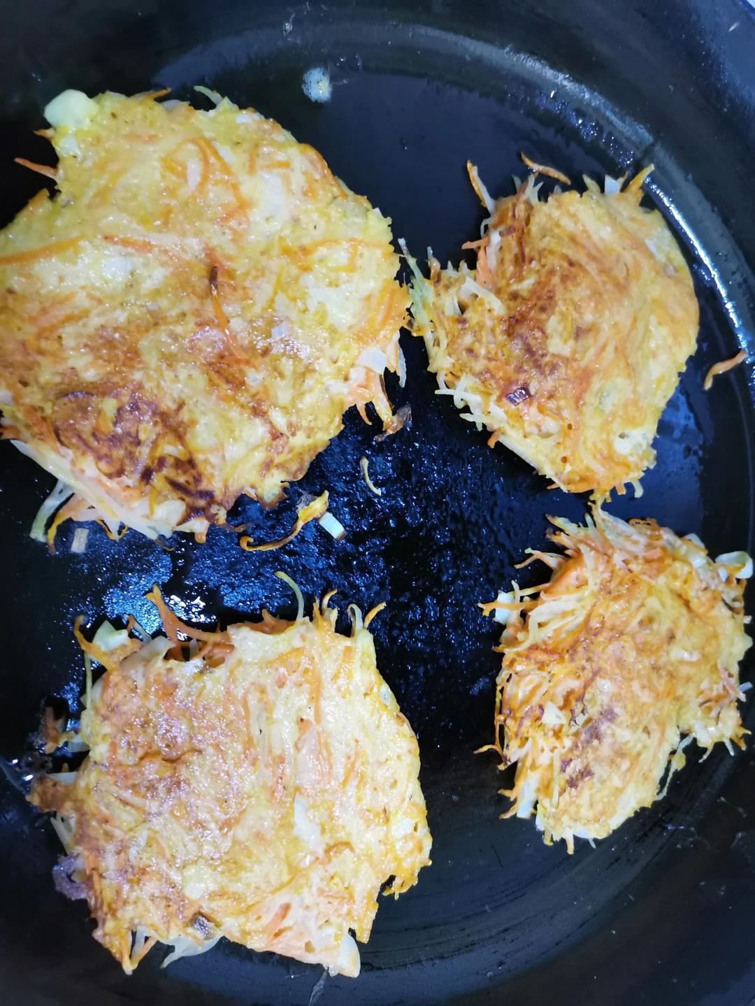 土豆葫芦卜丝鸡蛋饼