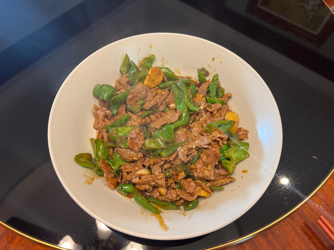 青椒炒牛肉片
