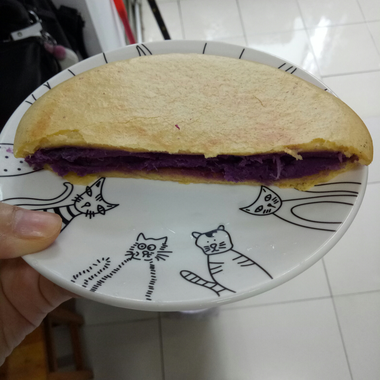 紫薯蛋饼（寝室党电饭煲版）的做法