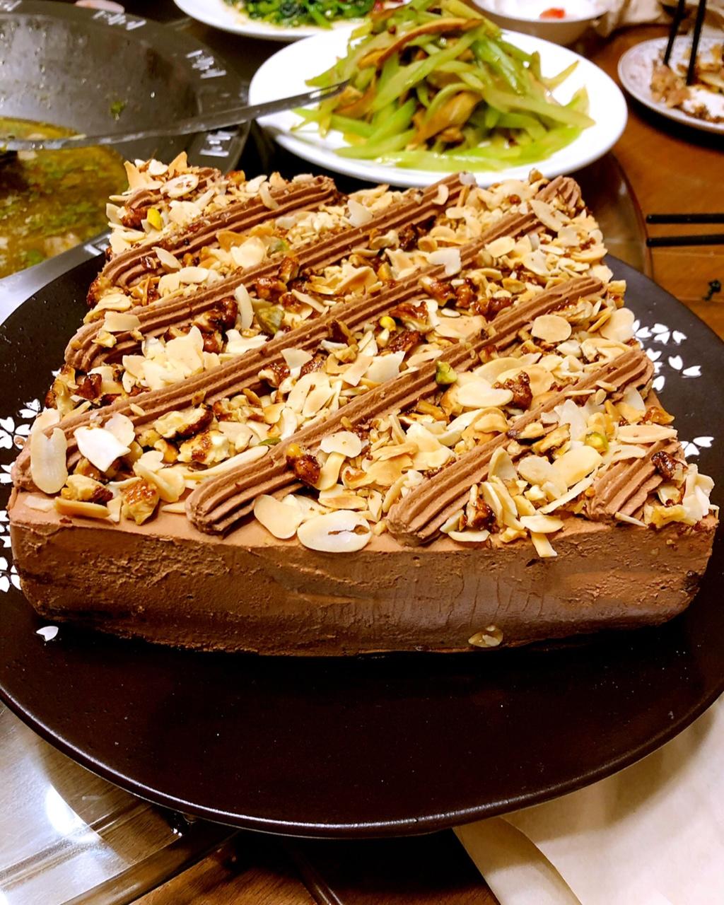 乳酪巧克力方形蛋糕